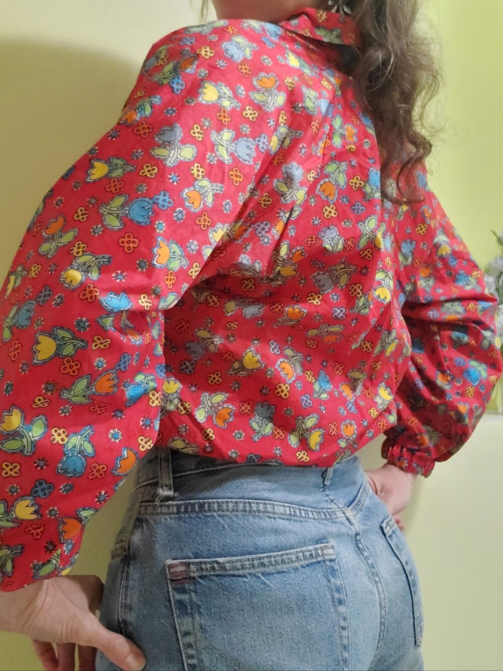 1980's Floral Vintage Windbreaker Sz Sm